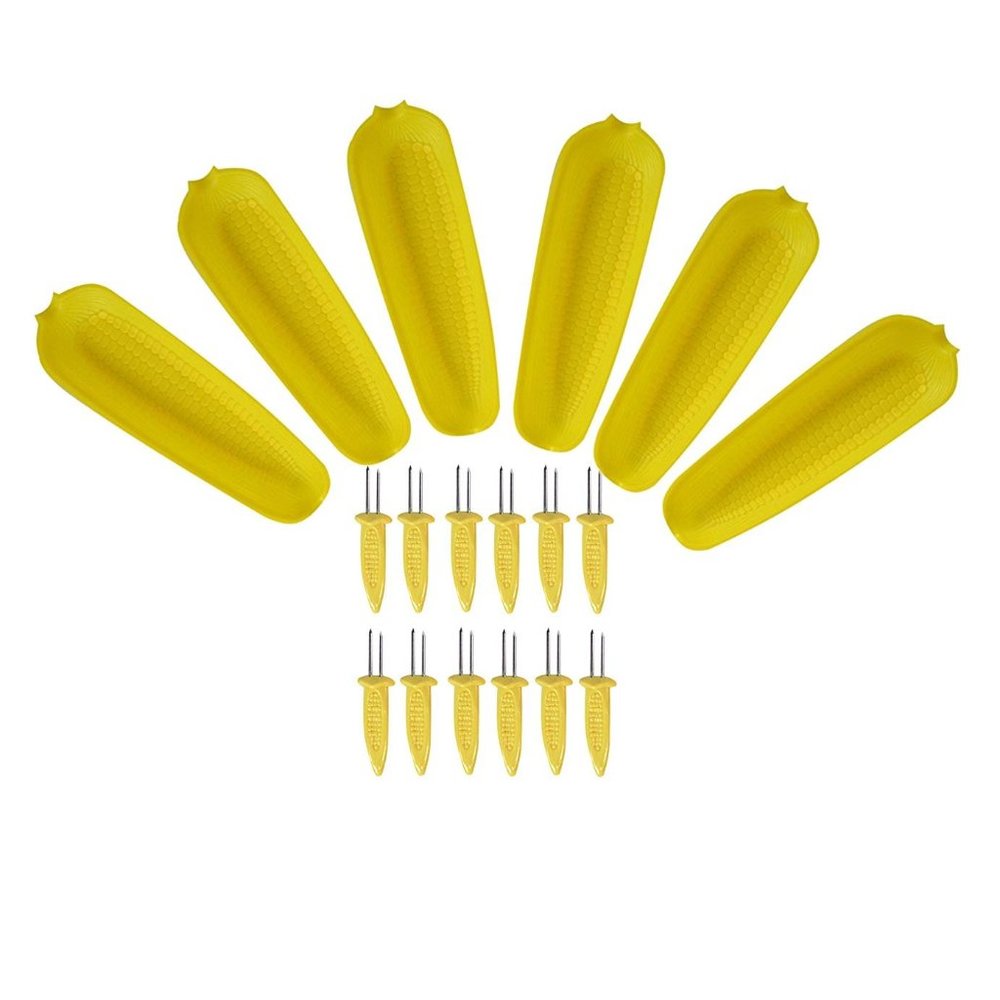 Corn on the cob holders/dish set
